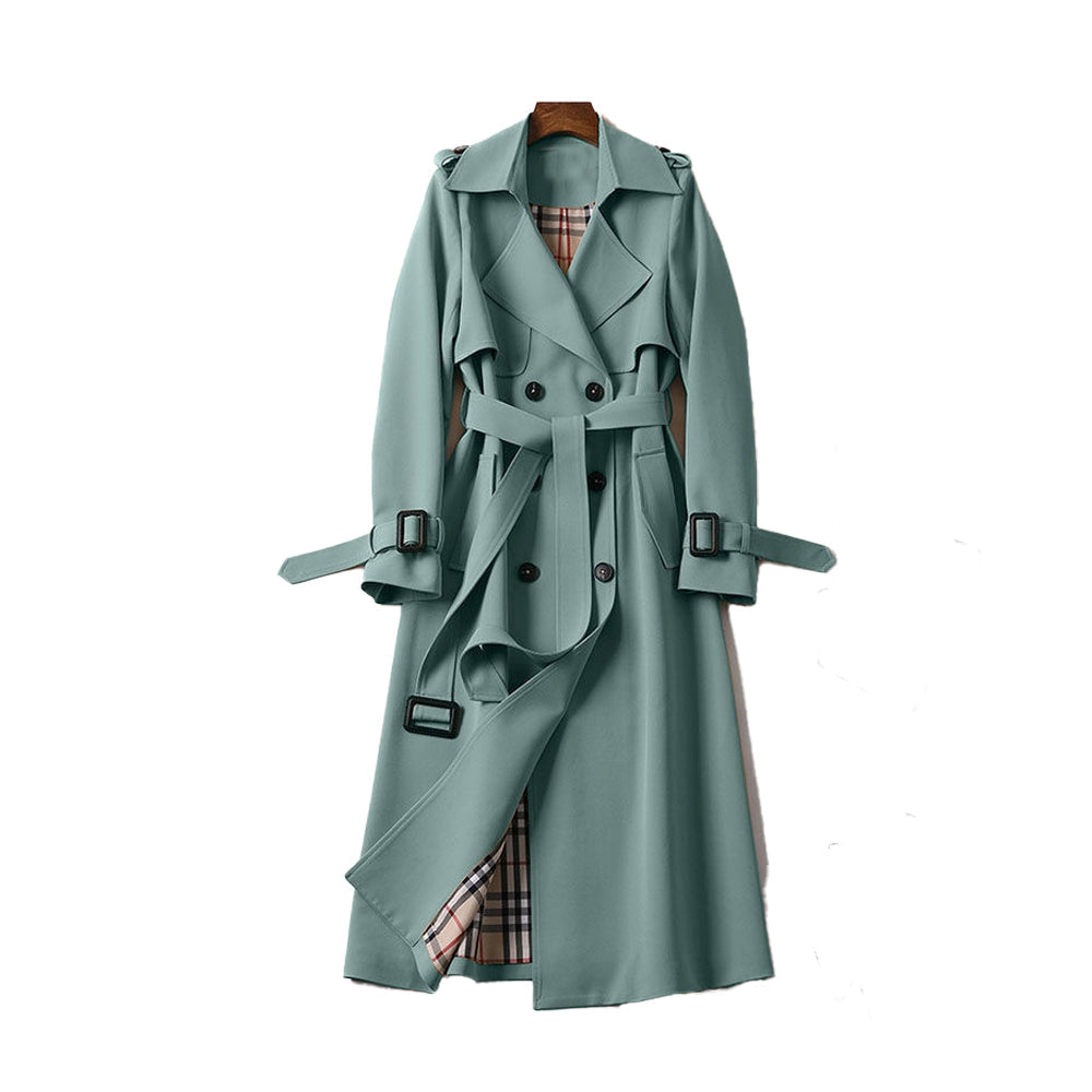 Double Button Placket Trench Coat