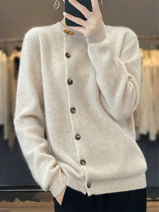 Women's cozy plain sweater