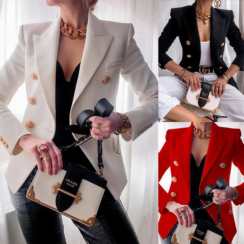 Women's elegant long sleeve blazer