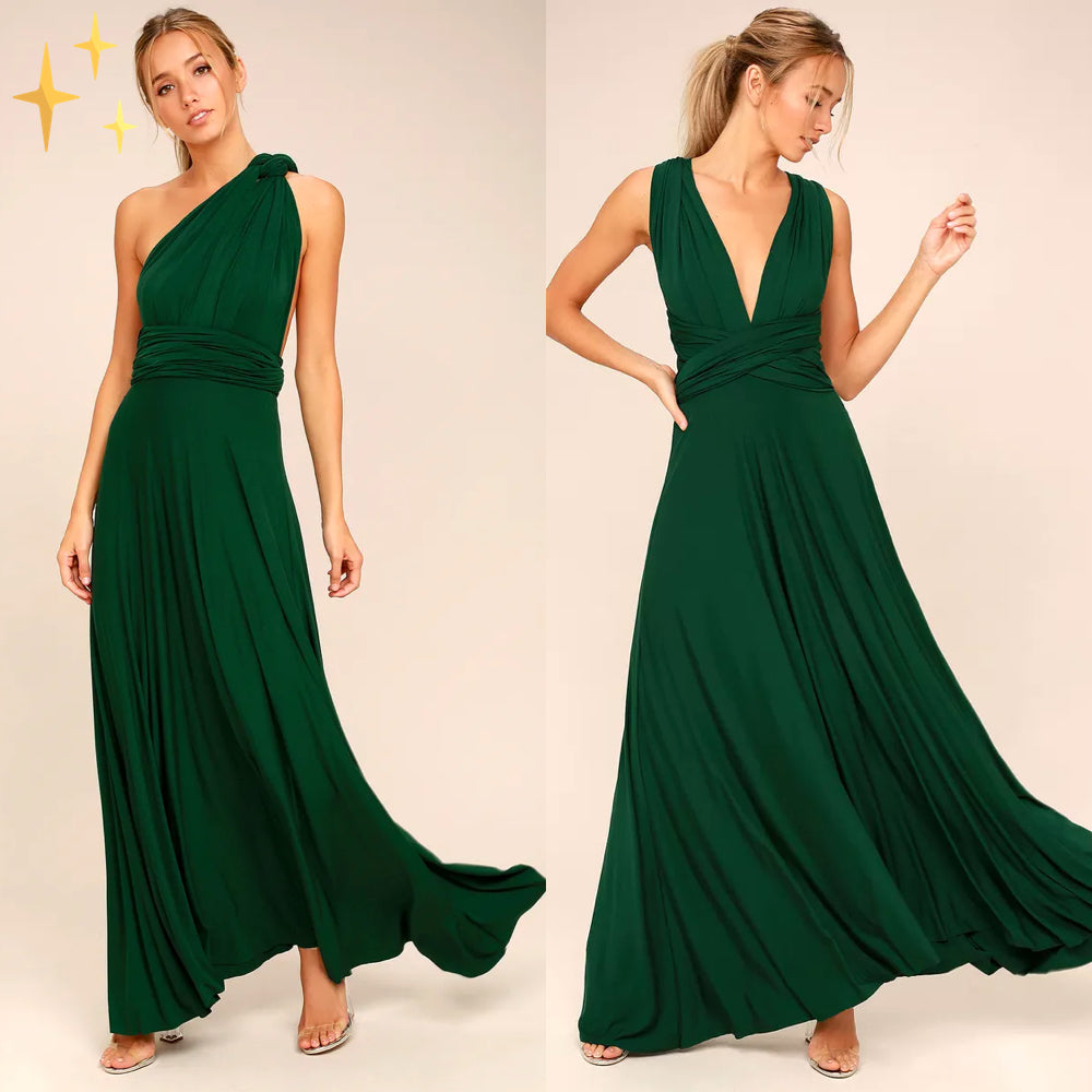 Flowing A-Line Maxi Dress With Tie Back