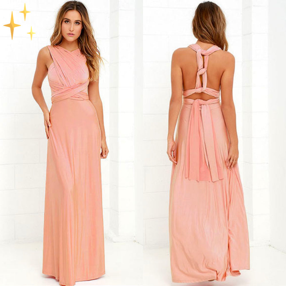 Flowing A-Line Maxi Dress With Tie Back