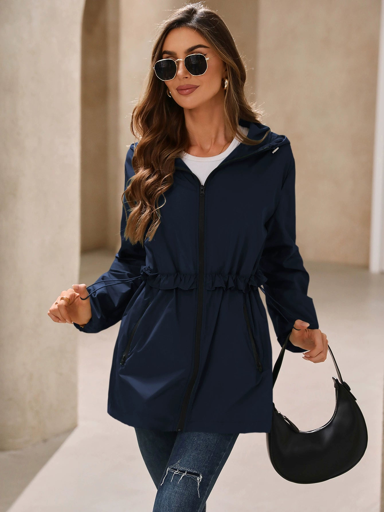 Eve - Women's Hooded Zip-Up – Lightweight Casual Jacket