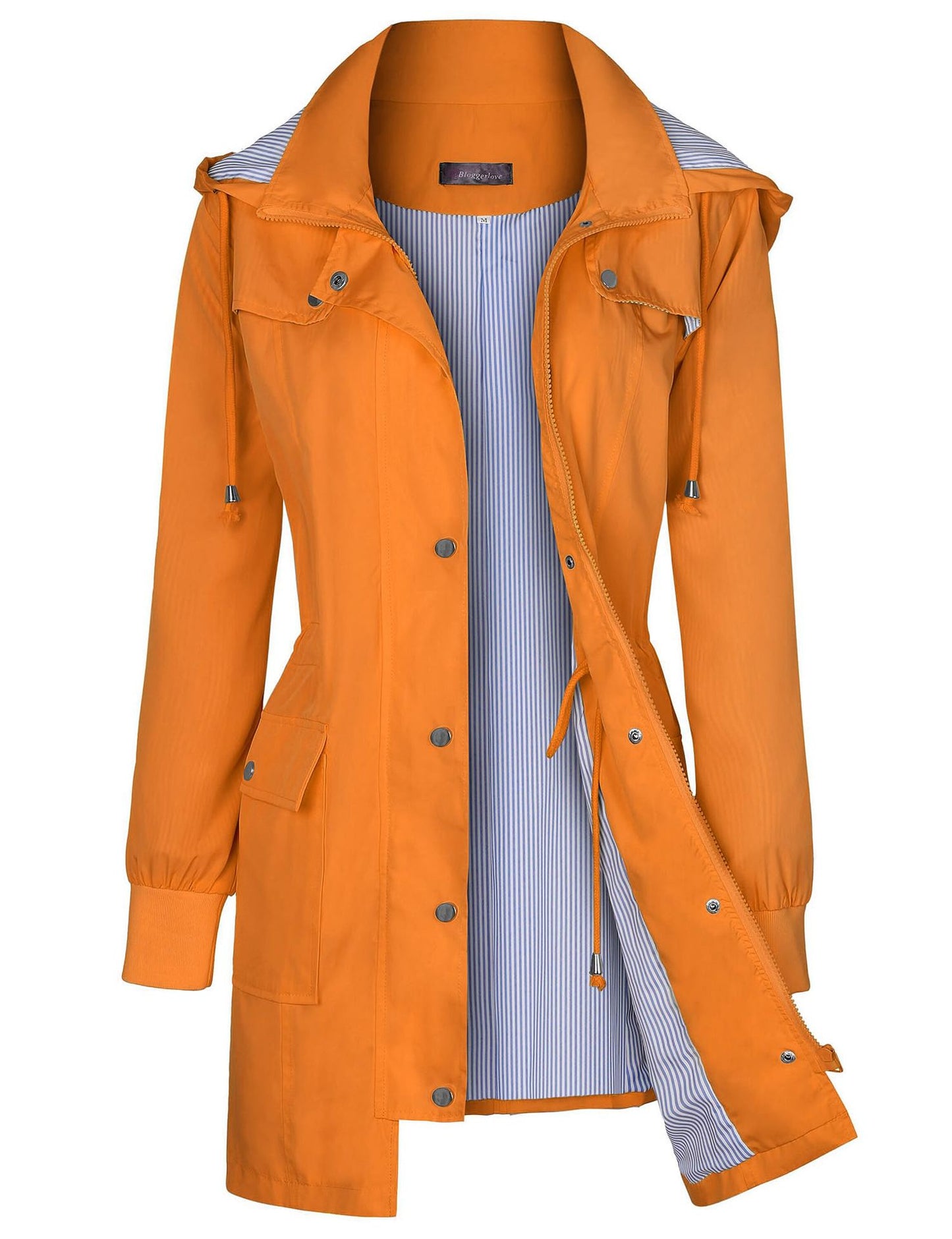 Women's casual waterproof hooded windbreaker jacket