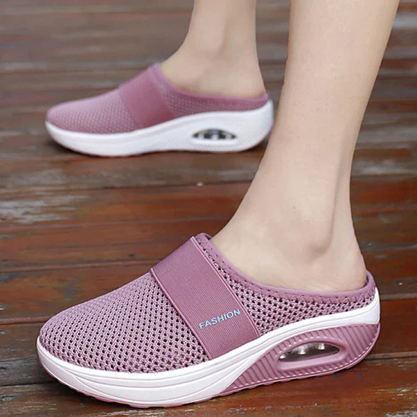 Women's Slip-On Sneakers - Breathable Mesh - Cushioned Sole - Lightweight Comfort