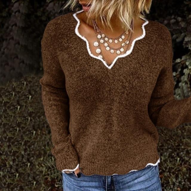 Women's elegant soft knit sweater