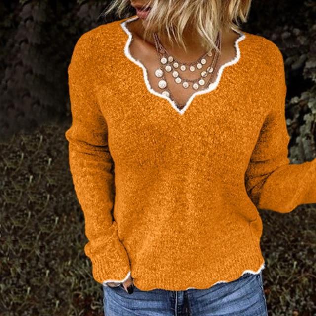 Women's elegant soft knit sweater