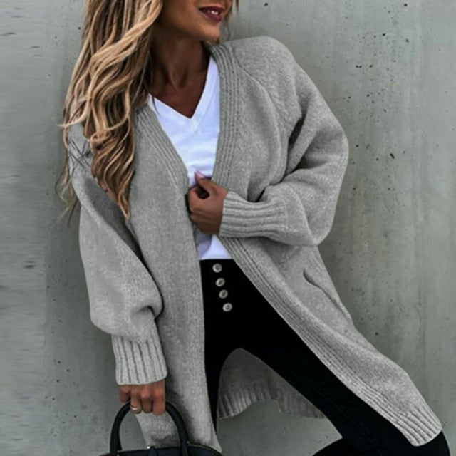 Women's soft long cardigan relaxed fit