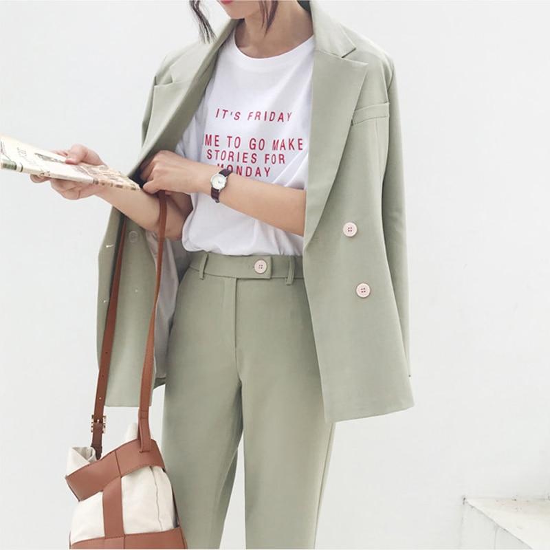 Women's loose style suit jacket and pants