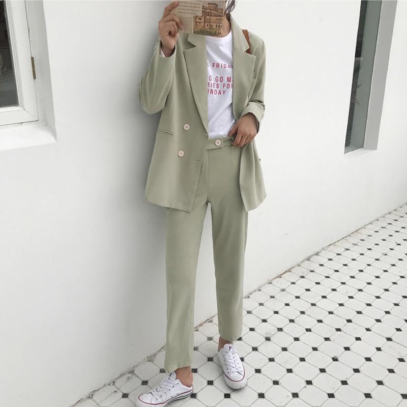Women's loose style suit jacket and pants