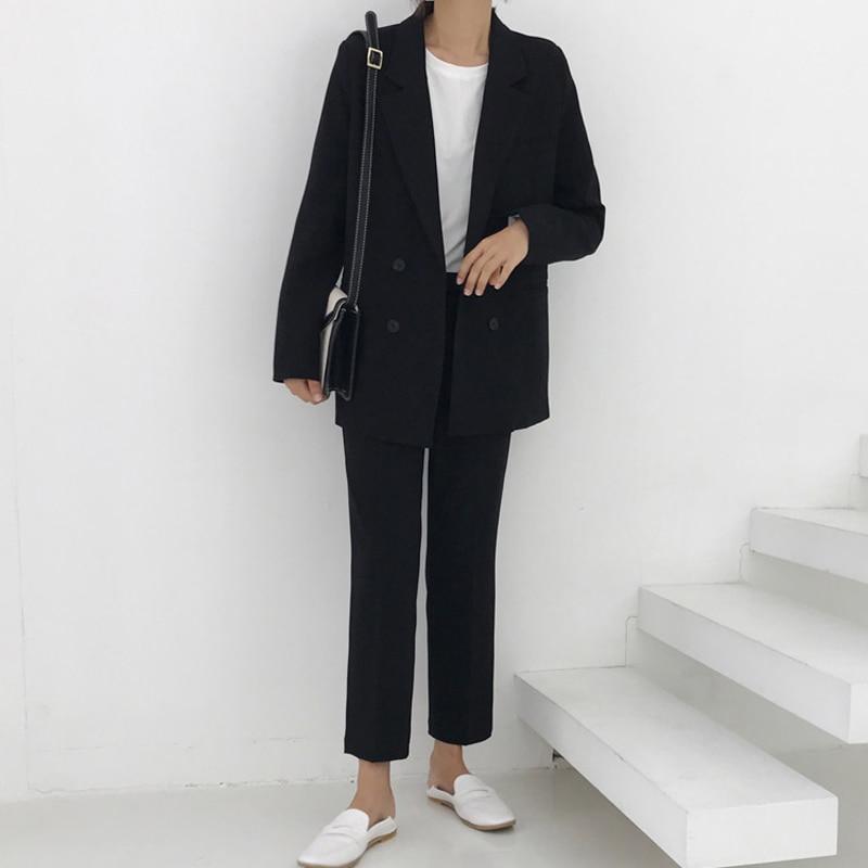Women's loose style suit jacket and pants