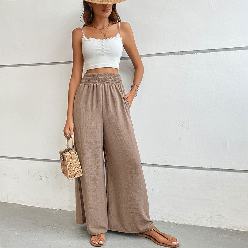 Wilma - solid color flared wide-leg pants
