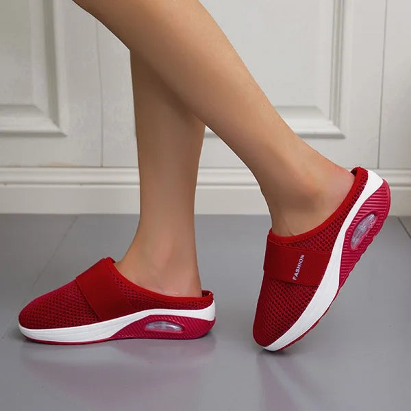 Women's Slip-On Sneakers - Breathable Mesh - Cushioned Sole - Lightweight Comfort