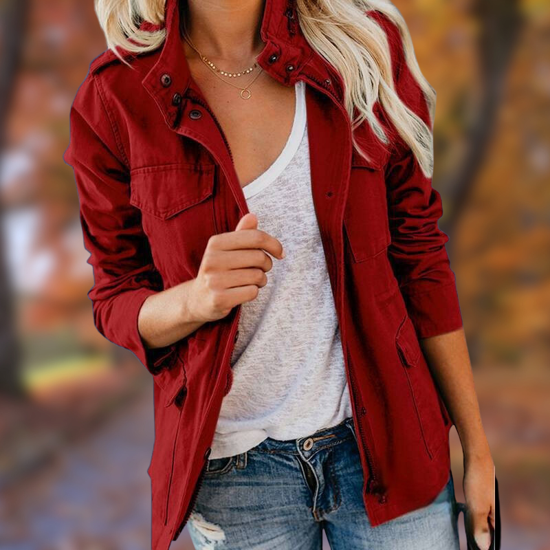 Multi-Pocket Adjustable Utility Jacket