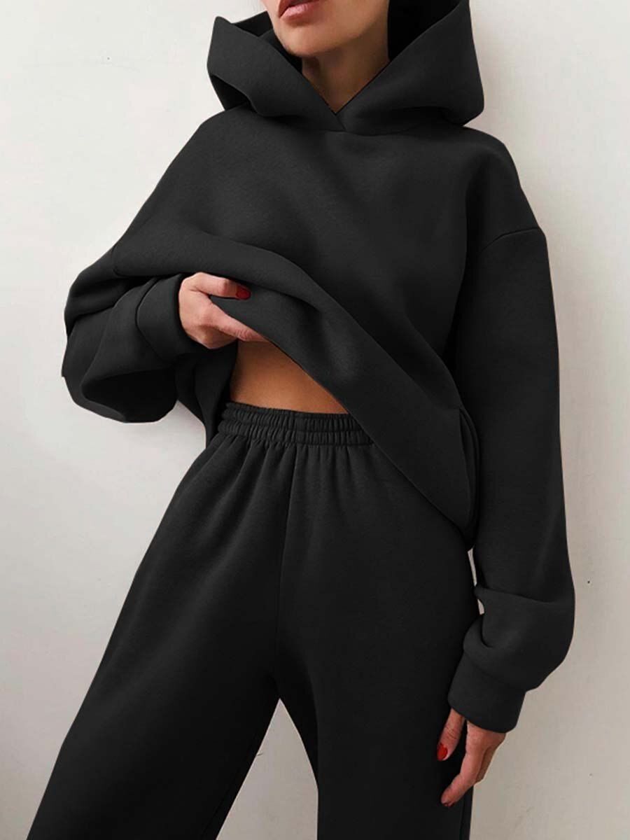 Women's Hoodie Sweatpants Set - Oversized Fit - Soft Fleece Lounge Wear