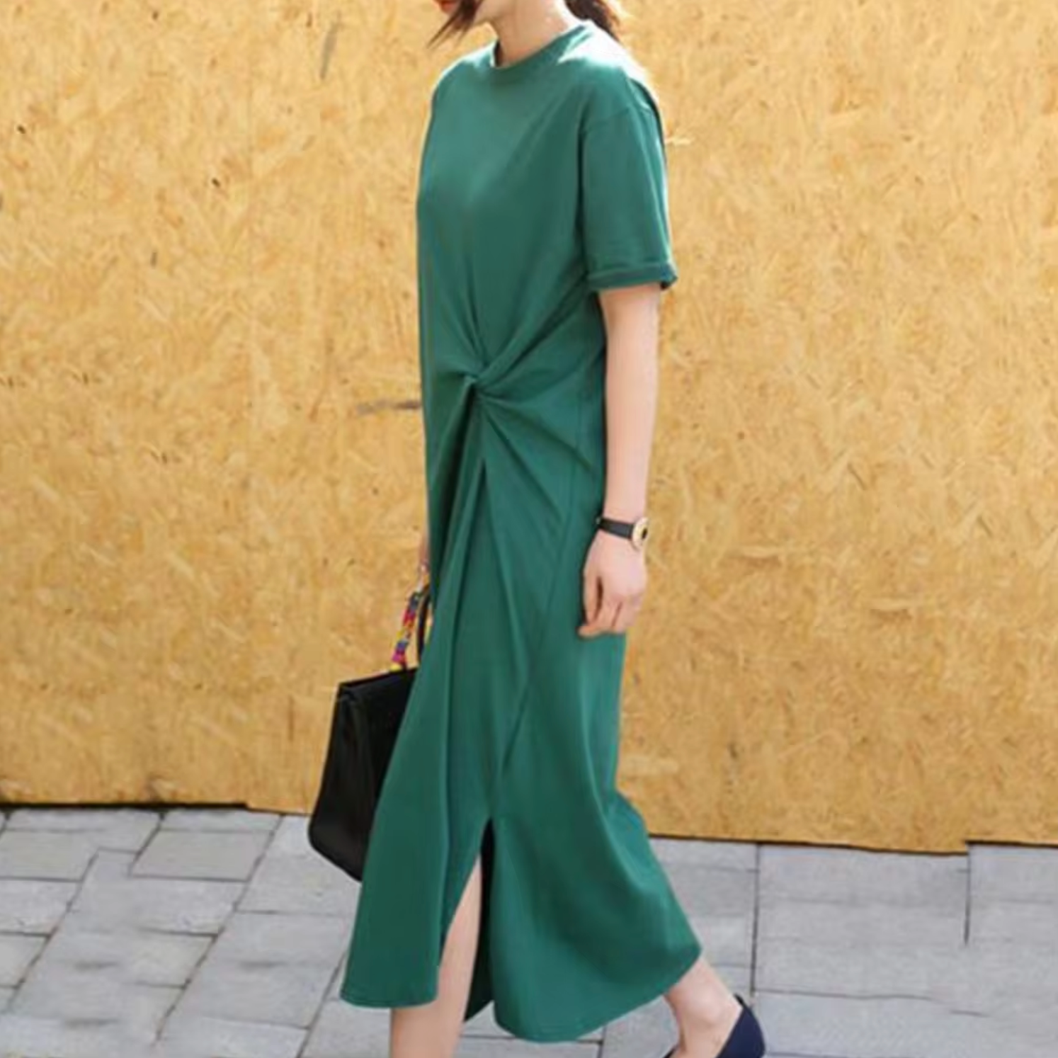 Flowing Side Knot Maxi Dress