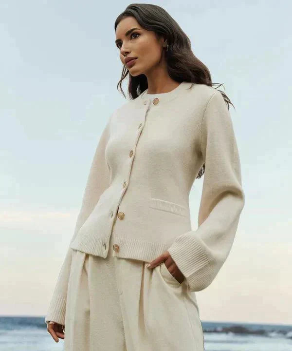 Soft lazy style knitted cardigan sweater jacket for women