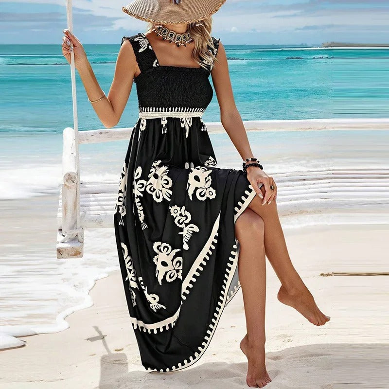 Sleeveless Square Neck Dress for Women