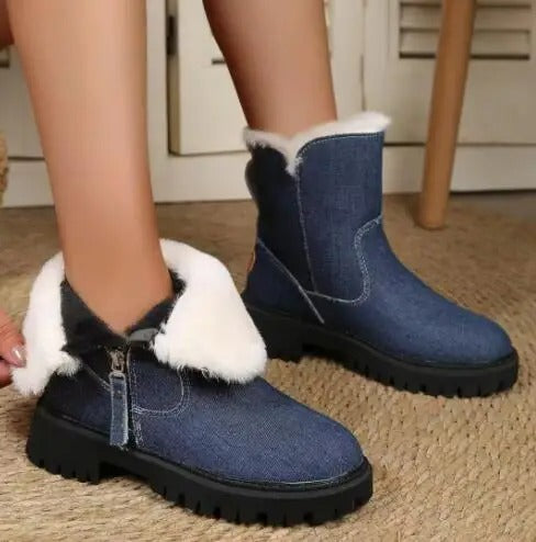 Women's thickened cotton snow boots