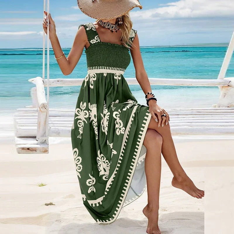 Sleeveless Square Neck Dress for Women