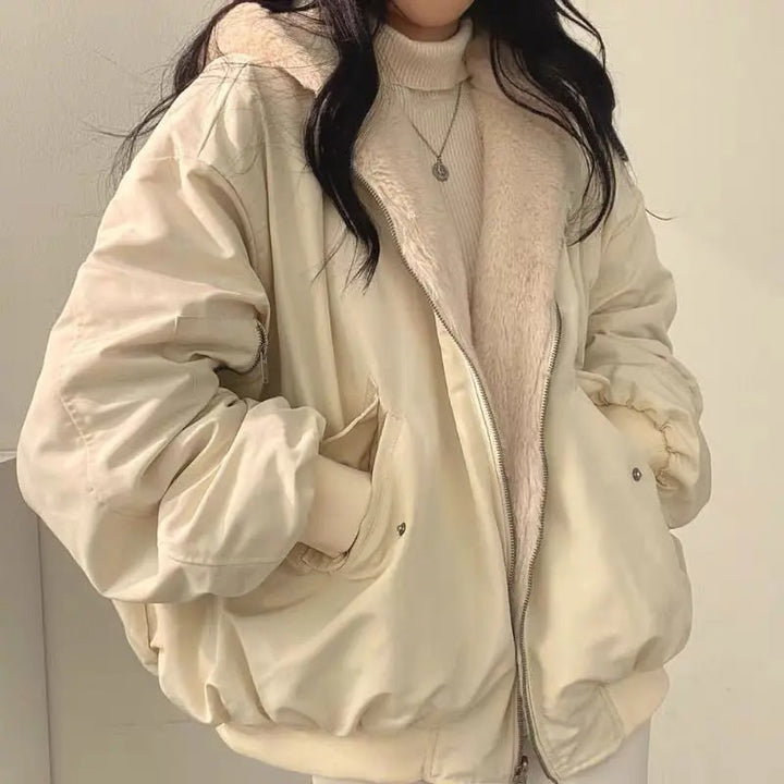 Women's two-sided hooded jacket