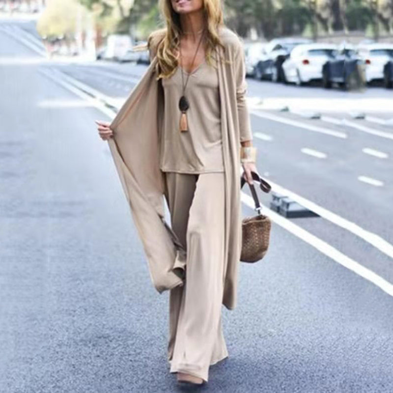 Women's three-piece cardigan set