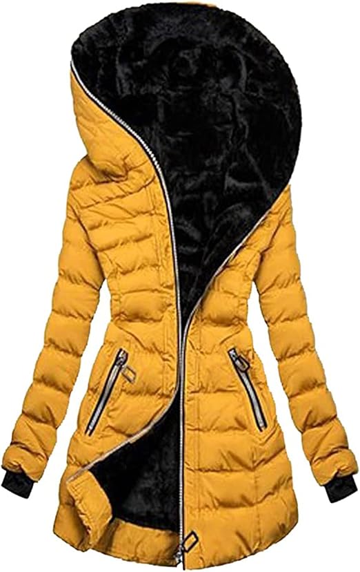 Women's hooded padded jacket with lining