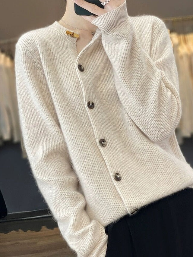 Women's cozy plain sweater