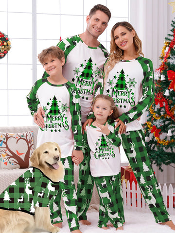 Family christmas pajama set festive matching sleepwear