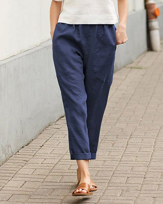Breathable Relaxed Fit Tapered Trousers