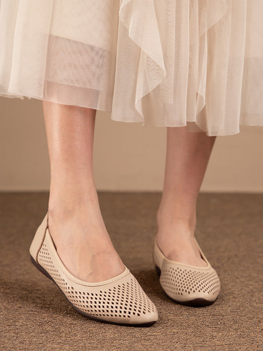 Breathable Laser-Cut Comfort Ballet Flats