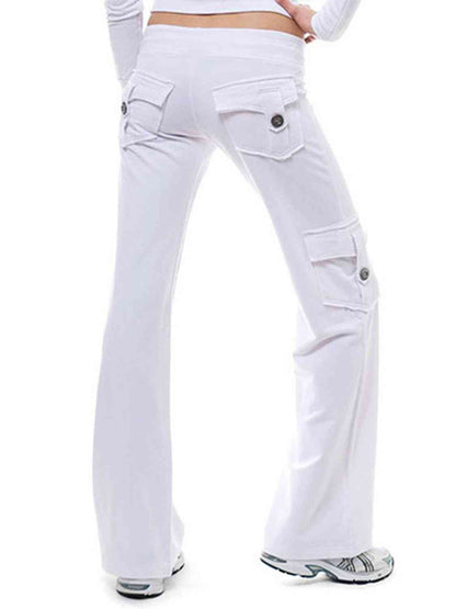Women's mid rise cargo wide leg pants