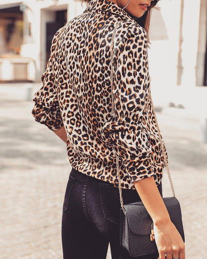 Women's leopard blouse