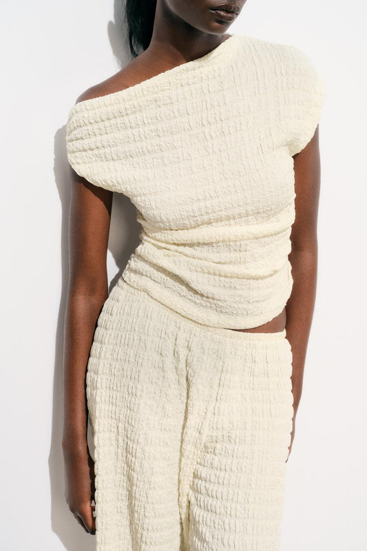 Ruffled Texture Asymmetry Set