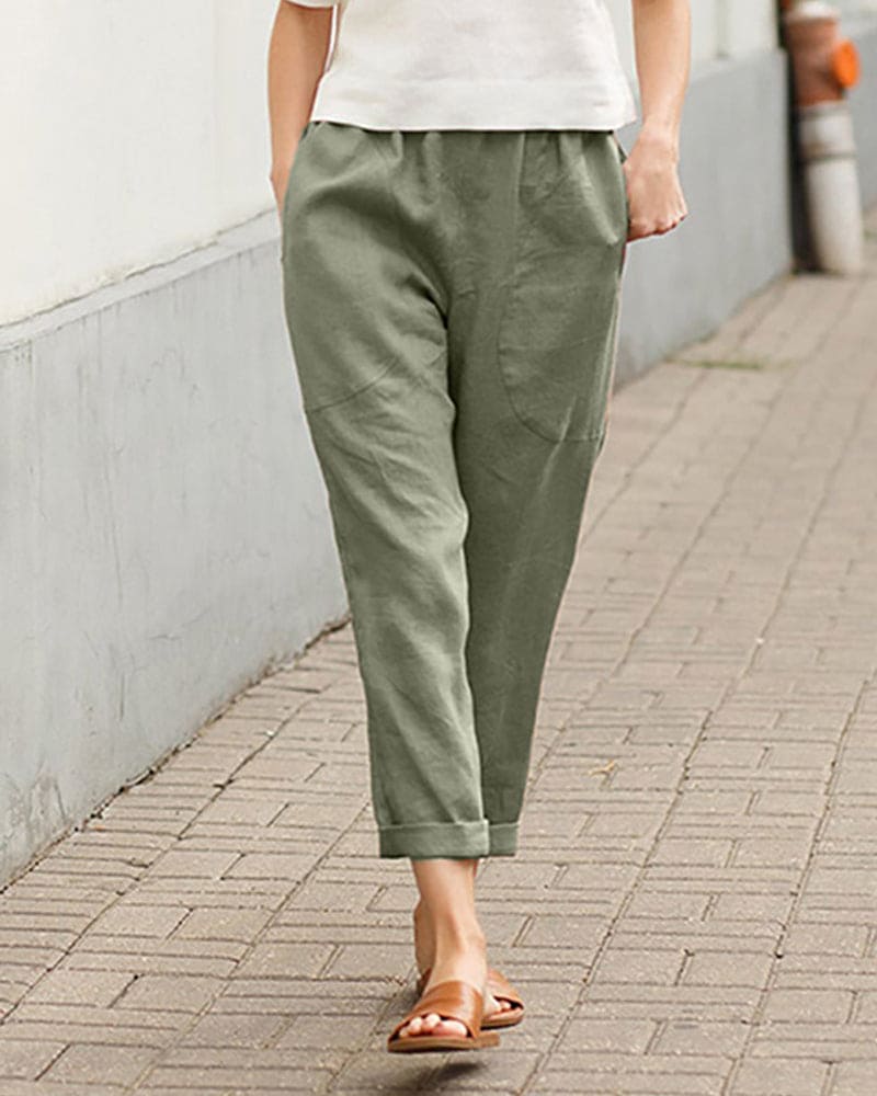 Breathable Relaxed Fit Tapered Trousers
