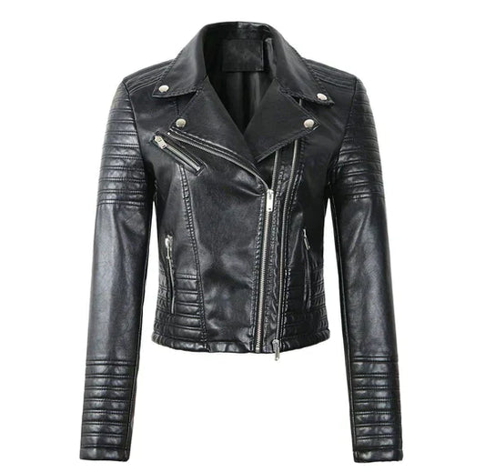Tailored Asymmetrical Zip Biker Jacket