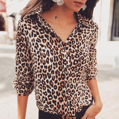 Women's leopard blouse