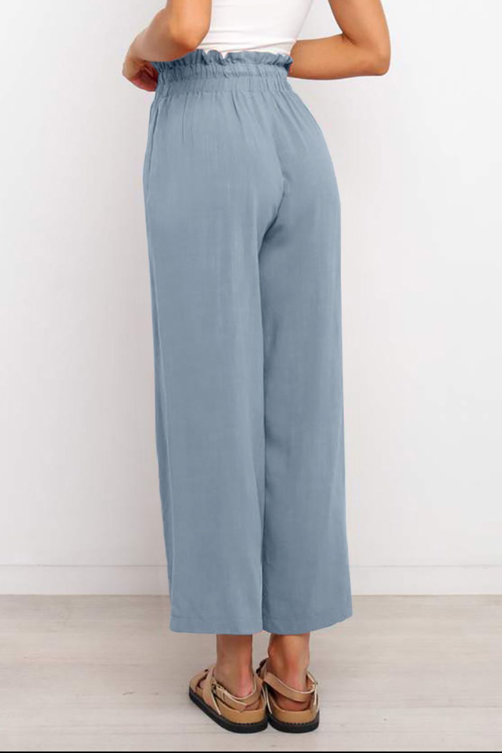 Lizandra - drawstring waist wide-leg pants