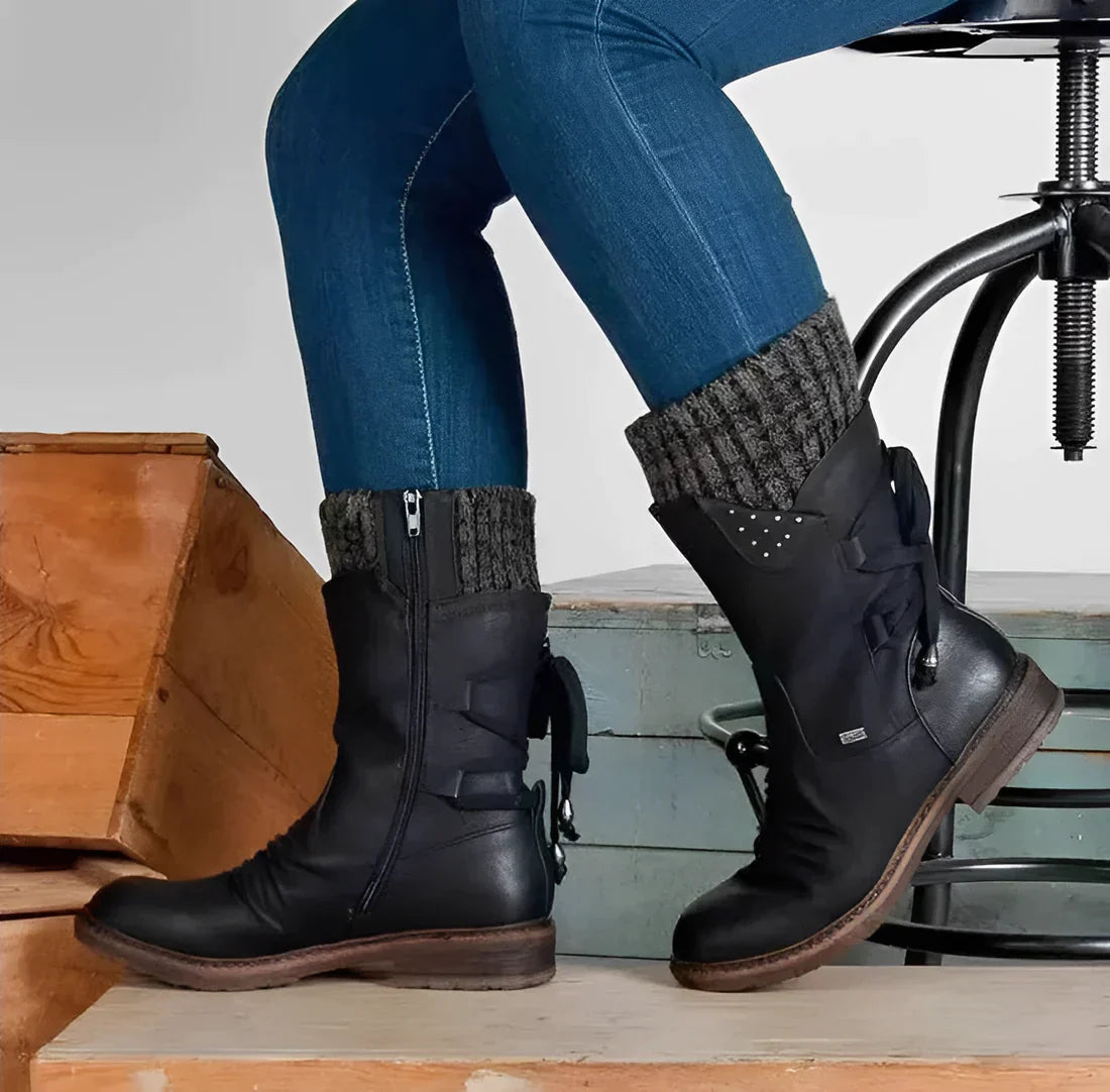 Women's large size short boots winter collection