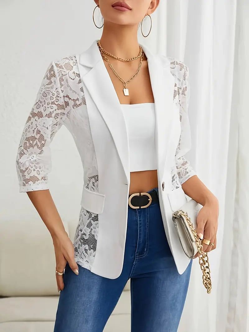 Women's blazer with lace