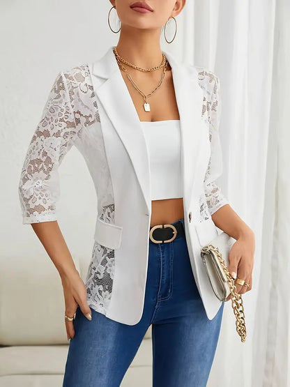 Women's blazer with lace