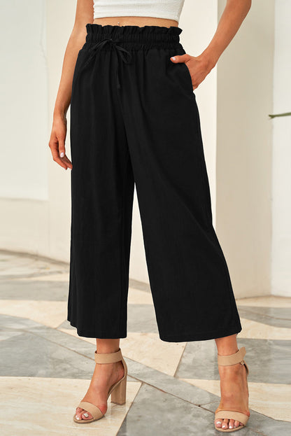 Lizandra - drawstring waist wide-leg pants