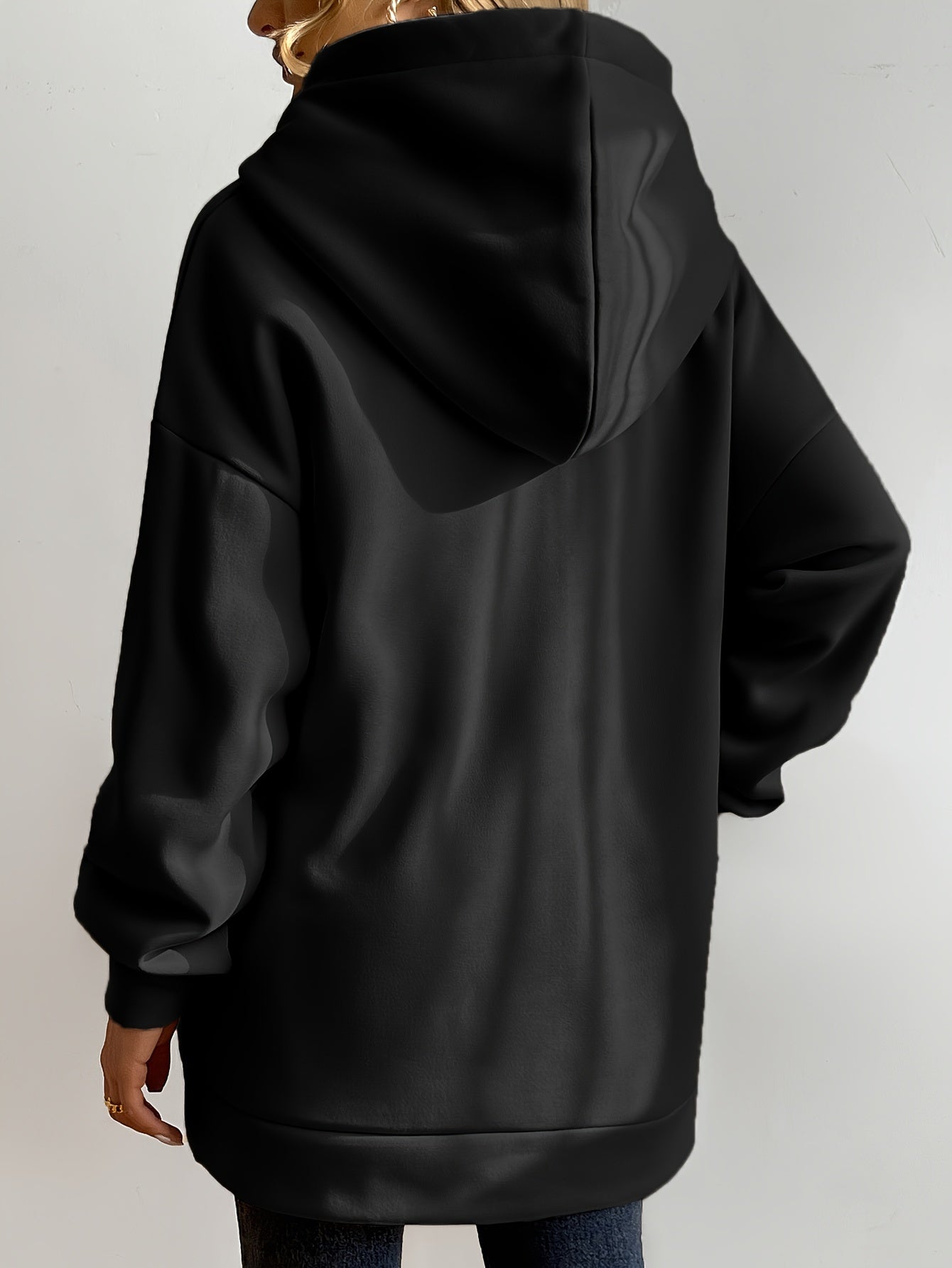 Women's casual sports parka hoodie with zip
