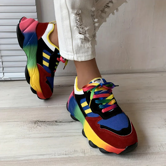 Chunky Lace-Up Stylish Casual Sneakers