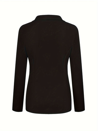 Women's slim fit lapel long sleeve blazer