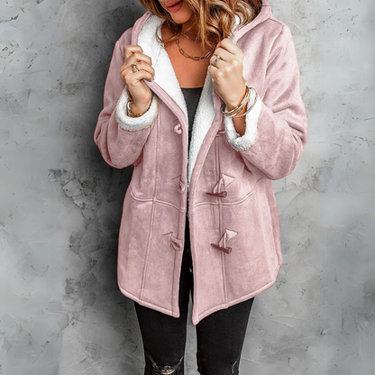 Women's comfortable soft hooded coat