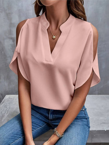 Jamila - Elegant Off-shoulder V-neck top