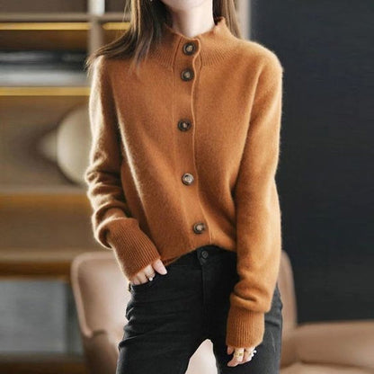 Retro versatile long sleeve sweater for women