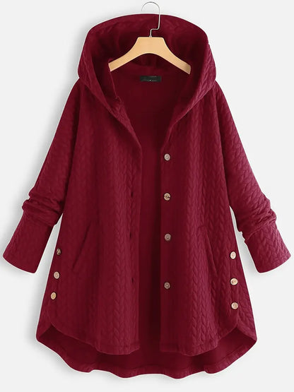 Women's quilted hooded winter coat