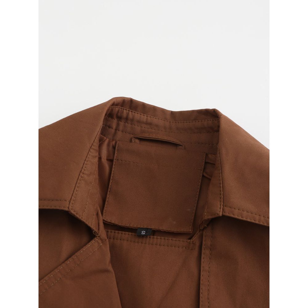Long Waist Fashion Windbreaker Coat