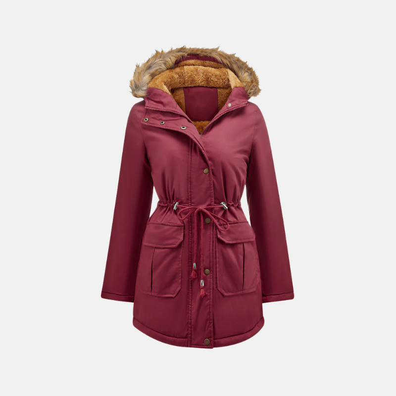 Fleece Lined Tailored Fit Parka Jacket 